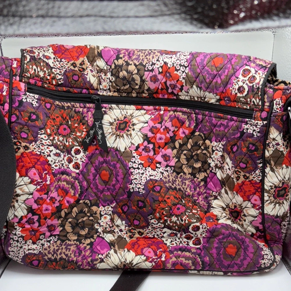 Vera Bradley Floral Quilted Women's Laptop Messenger Bag